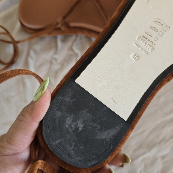 Khaite Alba Suede Ankle-Tie Gladiator Sandals - Picture 12 of 12